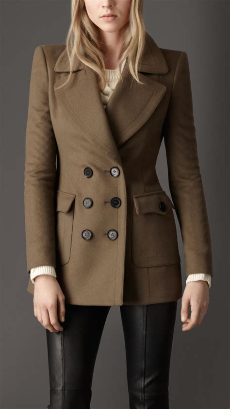 burberry peacoat women